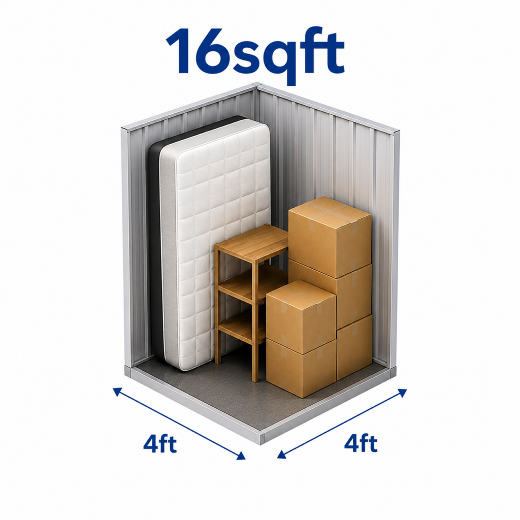 16sqft storage unit for mattresses, boxes and bedroom furniture in Birmingham