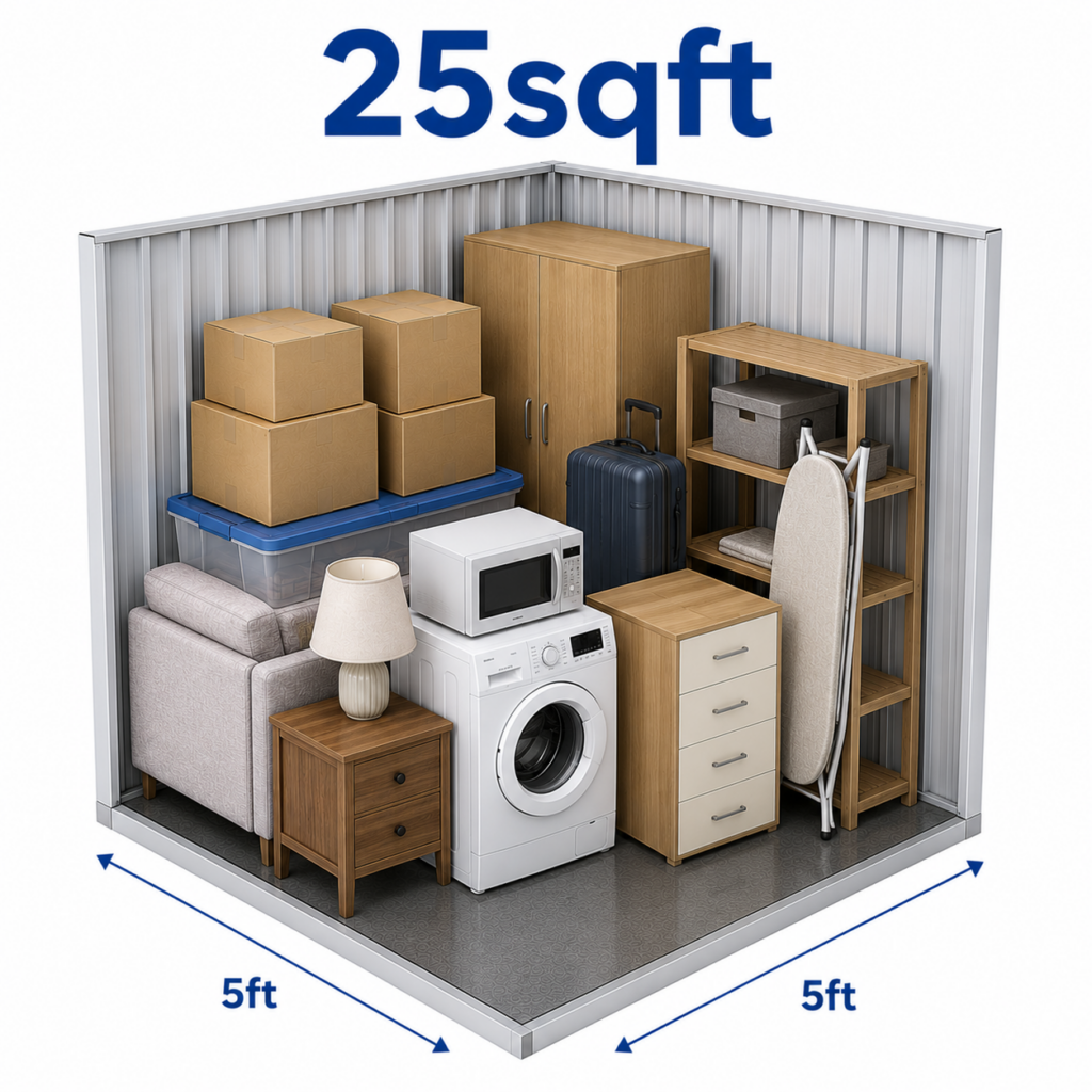 25sqft storage unit for furniture, drawers and house move storage in Birmingham