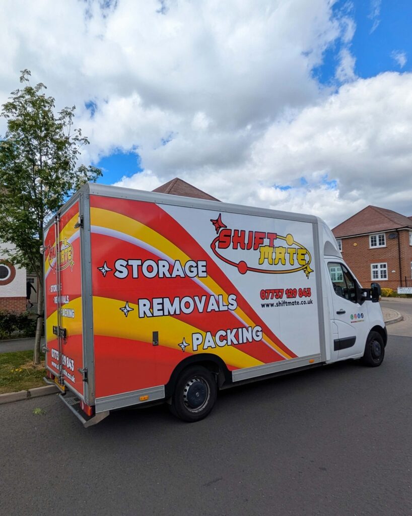 ShiftMate Removals van outside a residential property in Birmingham