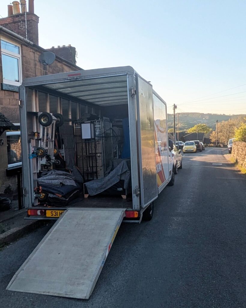 House removals Walsall – ShiftMate team loading furniture into Luton van