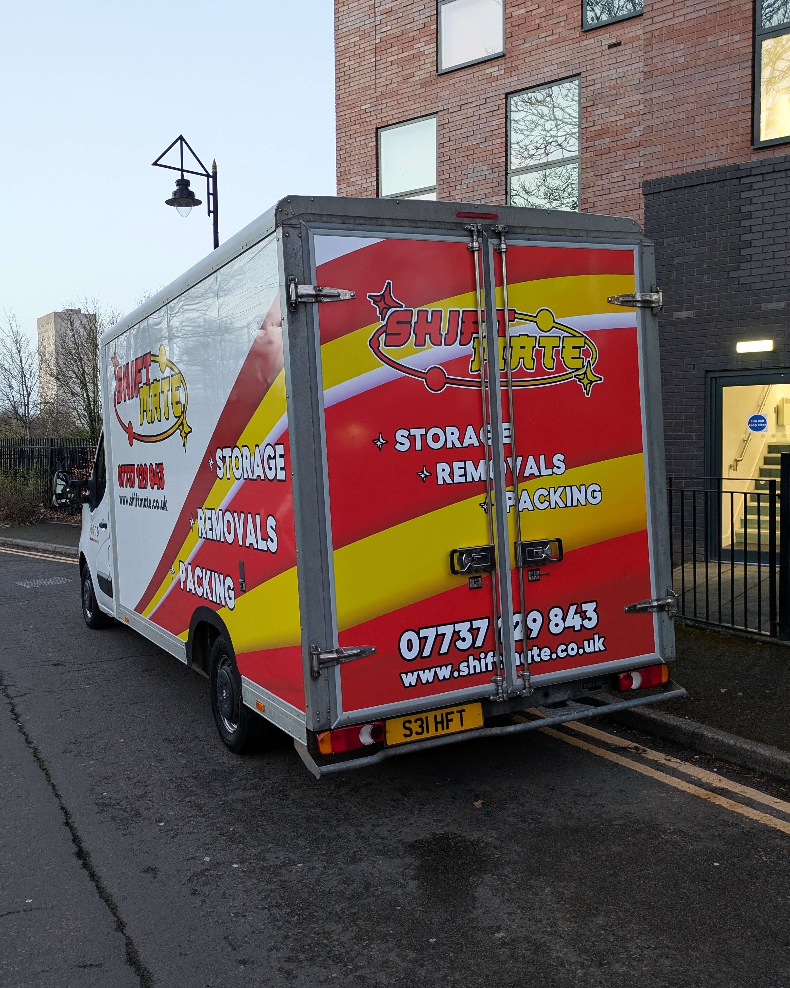ShiftMate Removals van in Walsall providing house removals and storage services