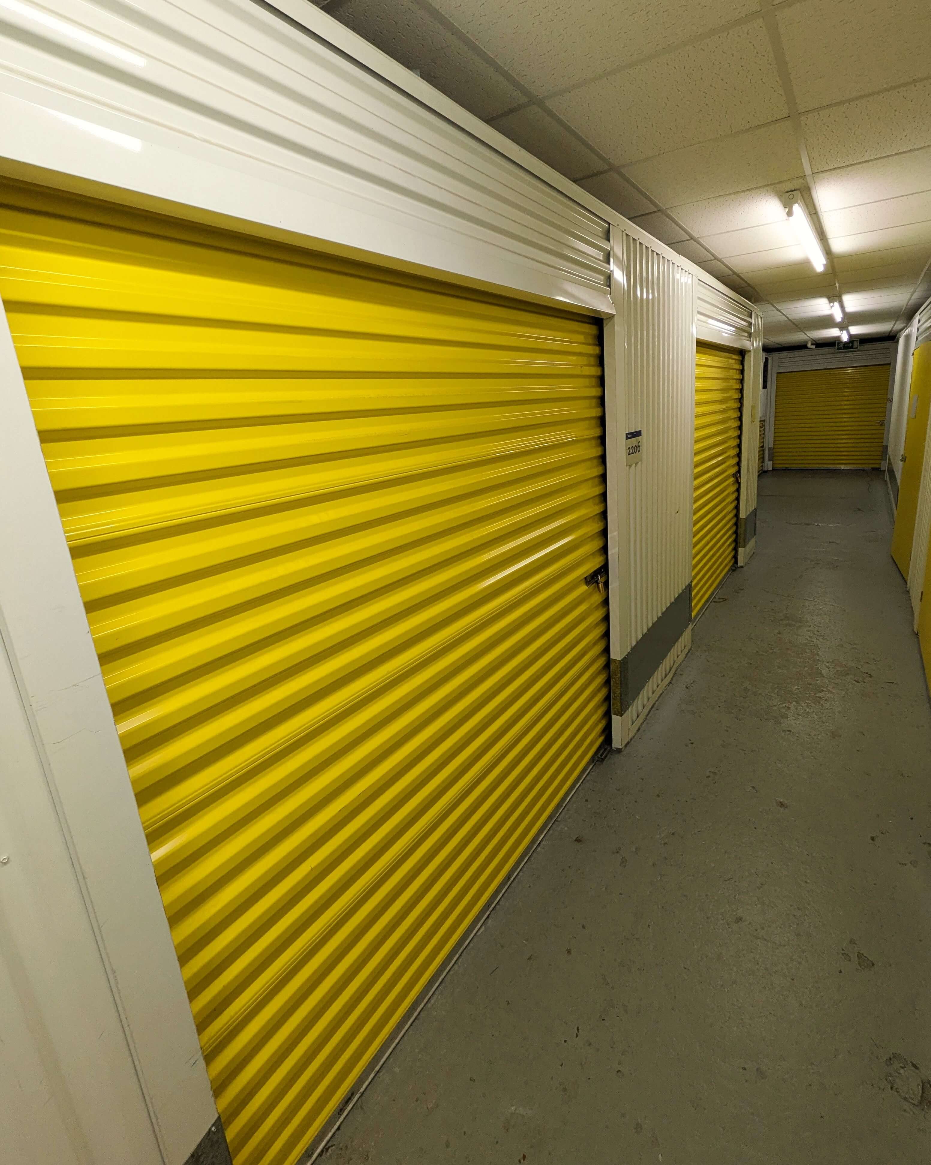 Clean and secure indoor storage units at ShiftMate Removals storage facility in Birmingham