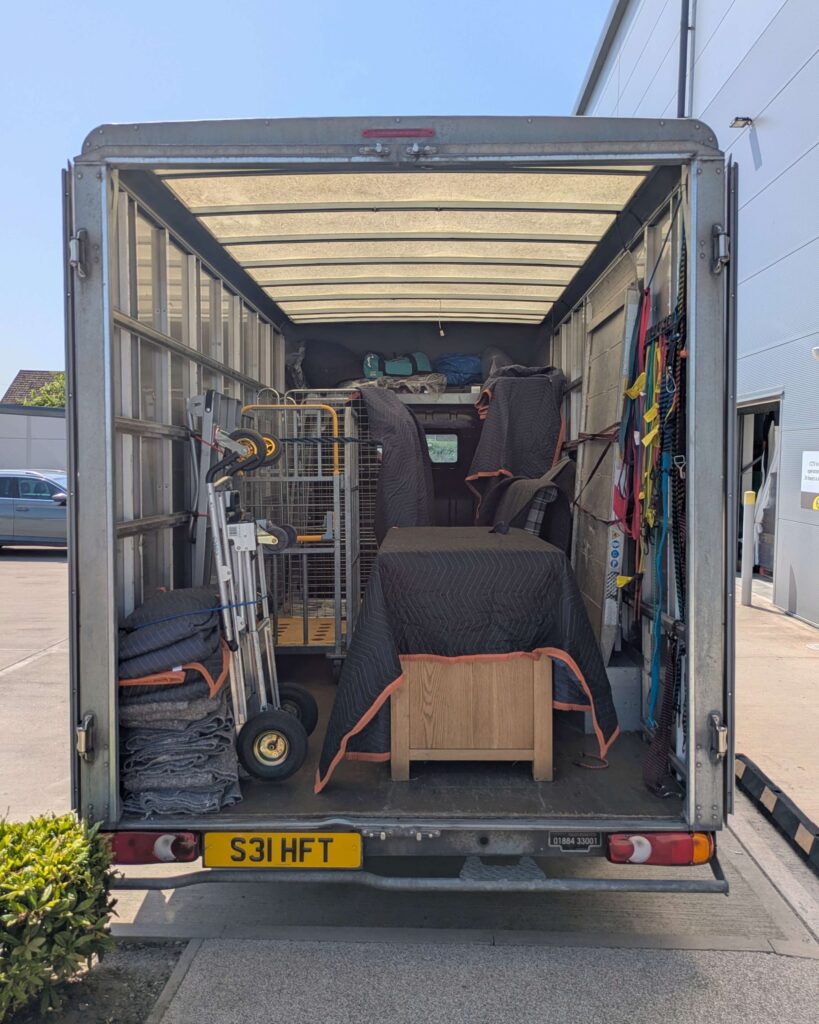 Loaded Luton van for furniture collections and man and van services in Birmingham